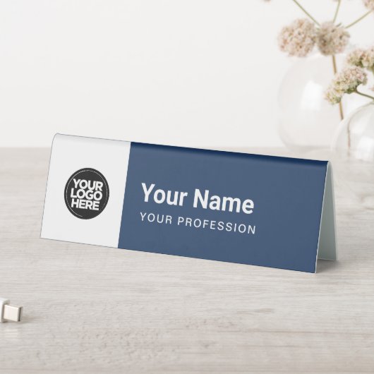 Plaque De Table Custom Employee Name Table Tent with Logo (En SItu (Tableau))