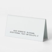 Plaque De Table Custom Employee Table Tent with Logo (Verso)