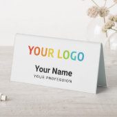 Plaque De Table Custom Employee Table Tent with Logo (En SItu (Tableau))