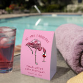 Plaque De Table Custom Flamingo 50th Birthday Novelty Swag (InVersositu (sur table))