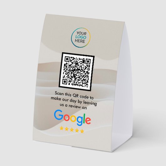 Plaque De Table Custom Google Review QR Code Acrylic Table Sign (Verso)