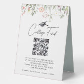 Plaque De Table Custom QR Code College Fund Wildflower (Recto)