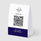 Plaque De Table Custom QR Code Menu Stand | Contactless Restaurant (Recto)