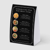 Plaque De Table Custom Restaurant Promo Black (Recto)