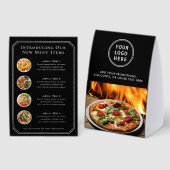 Plaque De Table Custom Restaurant Promo Black (Recto/verso)