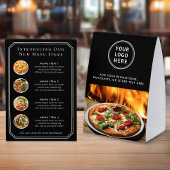 Plaque De Table Custom Restaurant Promo Black