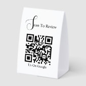 Plaque De Table Custom Scan to Review (Verso)