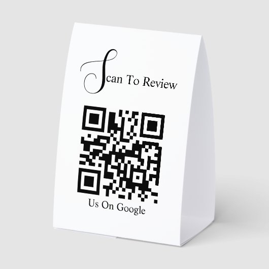 Plaque De Table Custom Scan to Review (Verso)