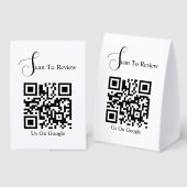 Plaque De Table Custom Scan to Review (Recto/verso)