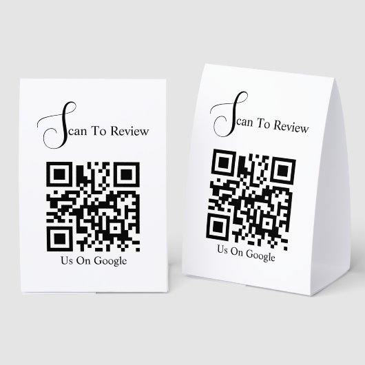 Plaque De Table Custom Scan to Review (Recto/verso)