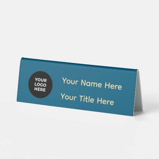 Plaque De Table Custom Table Tent with Logo & Text | (Verso)