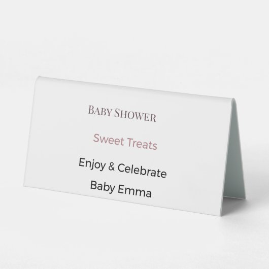 Plaque De Table Custom Table Tents & Display Sign Holders (Recto)