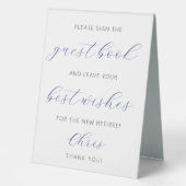 Plaque De Table Custom Typography Retirement Guest Book Sign (Recto)