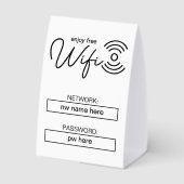 Plaque De Table Custom Vacation Rentals Home Wifi Instructions (Verso)