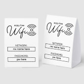 Plaque De Table Custom Vacation Rentals Home Wifi Instructions (Recto/verso)