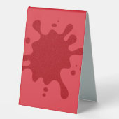Plaque De Table Customizable Tomato Red Splash Table Tent Sign (Recto)