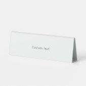 Plaque De Table Customize Your Black White company logo and text (Verso)