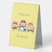 Plaque De Table Cute confiture session dessin animé musicien humou (Verso)