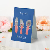 Plaque De Table Cute fourche couteau et cuillère dessin de couvert (In SItu (Mariage))