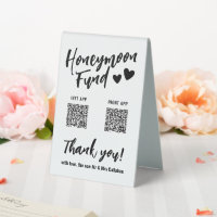 Cute Hearts Honeymoon Fund QR Code Mariage