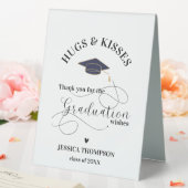 Plaque De Table Cute Hugs & Kisses Photo 2025 Graduation Merci (In SItu (Mariage))