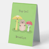 Plaque De Table Cute kawaii champignon champignon toadstool (Verso)