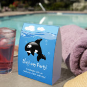 Plaque De Table Cute Orca Whale Birthday Party (Insitu (sur table))