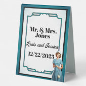 Plaque De Table Cute Pinup_ Véritables Hommes Épouses Épouses (Verso)