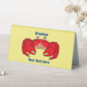 Plaque De Table Cute red crab cartoon (En SItu (Tableau))