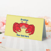 Plaque De Table Cute red crab cartoon (In SItu (Mariage))