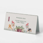 Plaque De Table Cute Santa Corgis Table One Bunco Table Tent (Verso)