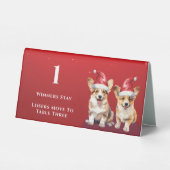 Plaque De Table Cute Santa Corgis Table One Bunco Table Tent (Verso)