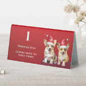 Plaque De Table Cute Santa Corgis Table One Bunco Table Tent (En SItu (Tableau))