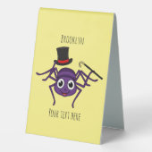 Plaque De Table Cute Spider dans le top a un dessin animé (Verso)