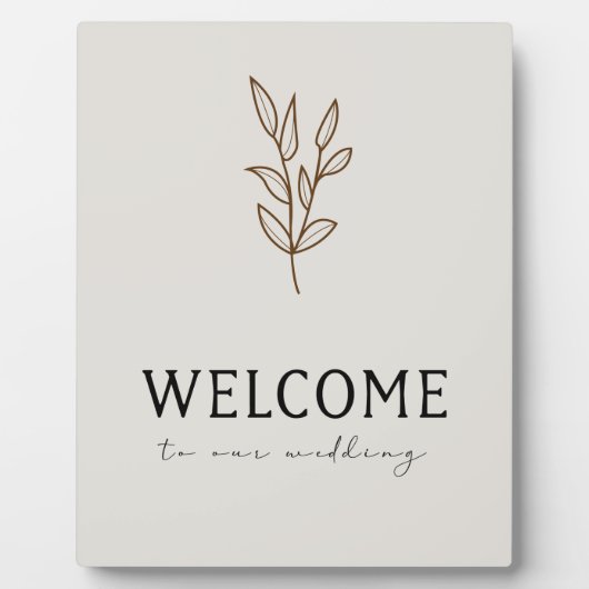 Plaque de table d'accueil avec de l'Easel (Devant)