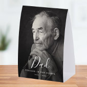 Plaque De Table Dad Photo Memorial Table Tent