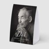 Plaque De Table Dad Photo Memorial Table Tent (Verso)