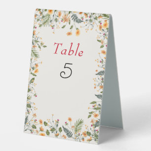 Plaque De Table Daffodiles botaniques Daisy Peony Flowers Mariage