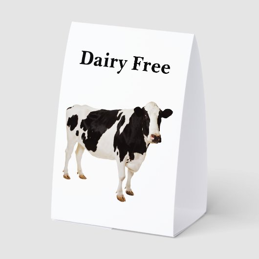 Plaque De Table Dairy Free Table Tent (Verso)