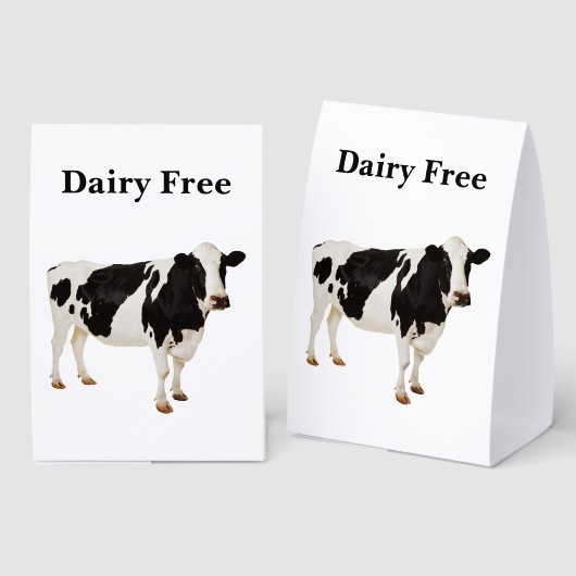 Plaque De Table Dairy Free Table Tent (Recto/verso)