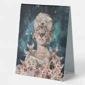 Plaque De Table Dame du chat (Verso)