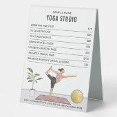 Plaque De Table Dancer Pot Femme Custom Yoga Studio Tarifs (Recto)