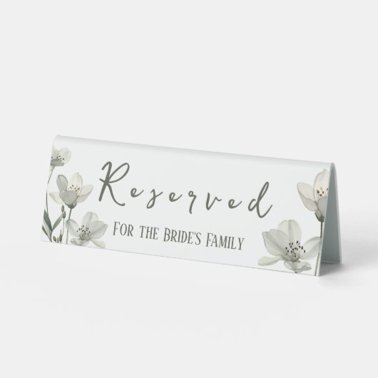 Plaque De Table Dark Sage Green Botanical Wedding (Recto)