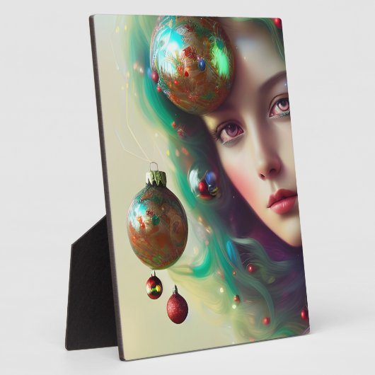 Plaque de table de la déesse de Noël avec de l'Eas (Côté)