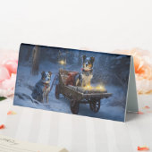 Plaque De Table Décor de Noël de l'hélier bleu neige (In SItu (Mariage))