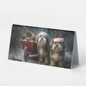 Plaque De Table Décor de Noël Malti tzu Snowy Sleigh (Verso)