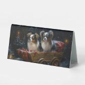 Plaque De Table Décor de Noël Papillon Snowy Sleigh (Recto)