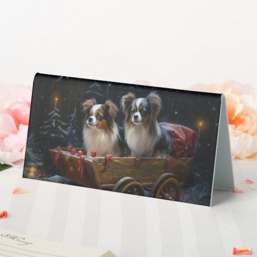 Plaque De Table Décor de Noël Papillon Snowy Sleigh (In SItu (Mariage))