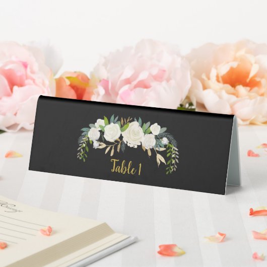 Plaque De Table Décor de réception Mariage de automne Gold & Black (In SItu (Mariage))