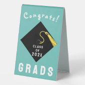 Plaque De Table Décor Félicitations pour la Remise des Diplômes (Verso)